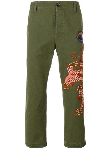 gucci dragon pants|gucci jeans net a porter.